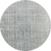 Round Traditional Silver Gray Persian Rug, tr4169