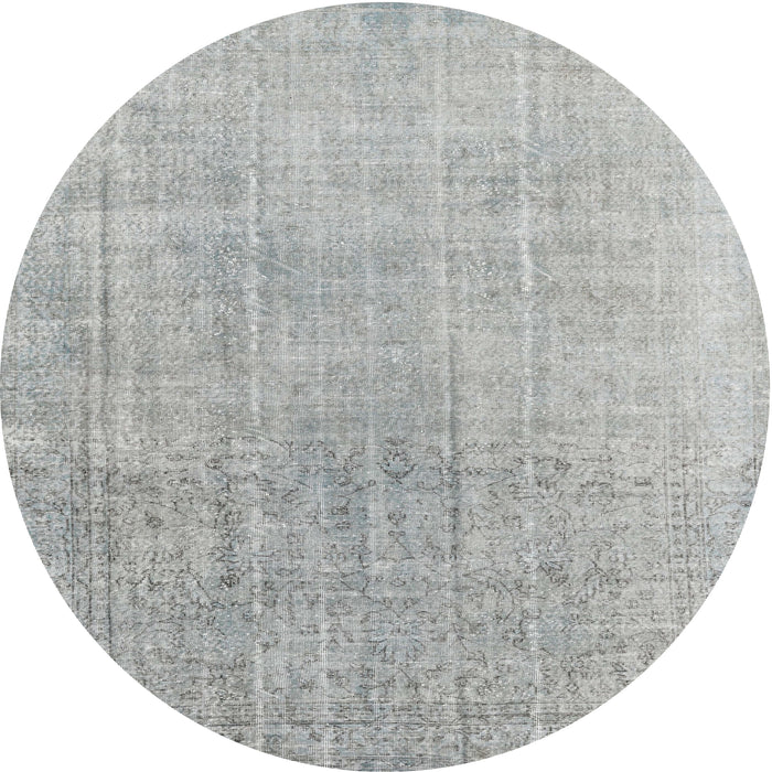 Square Machine Washable Traditional Silver Gray Rug, wshtr4169