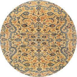 Square Machine Washable Traditional Brown Rug, wshtr4170