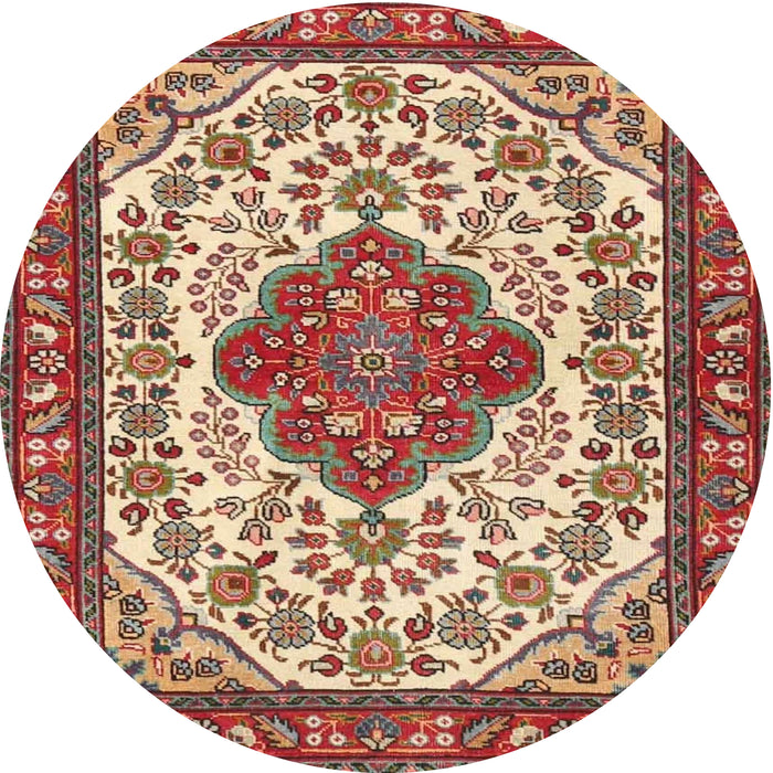 Round Traditional Red Medallion Rug, tr4172