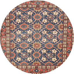 Square Machine Washable Traditional Chestnut Brown Rug, wshtr4175