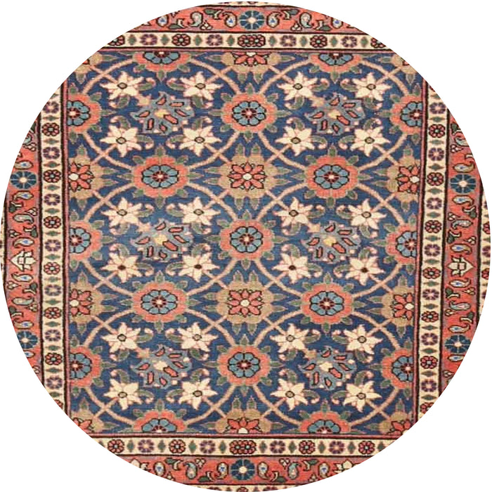 Square Machine Washable Traditional Chestnut Brown Rug, wshtr4175