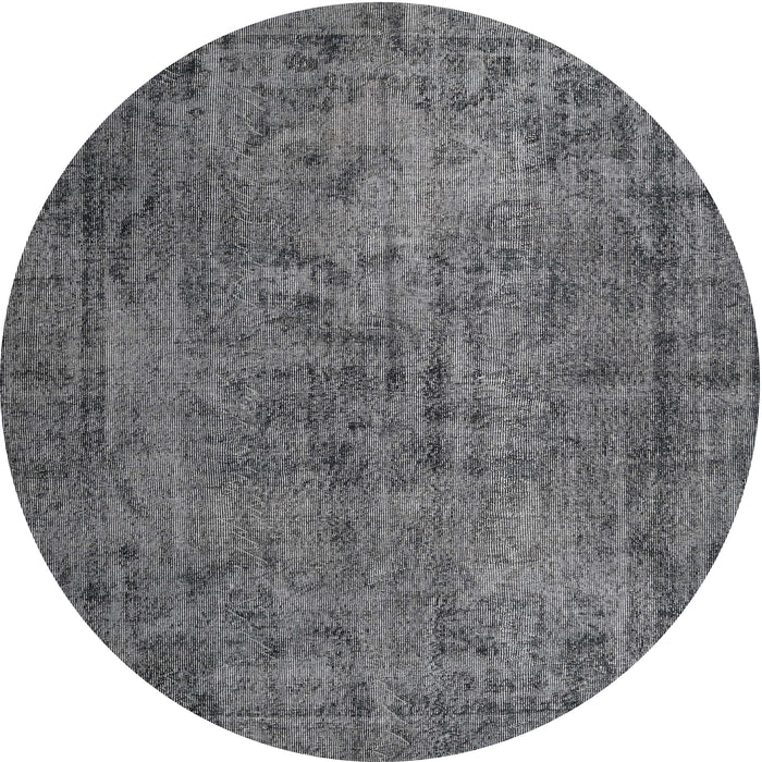 Square Machine Washable Traditional Dark Gray Rug, wshtr4181