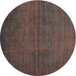 Round Traditional Dark Brown Persian Rug, tr4184