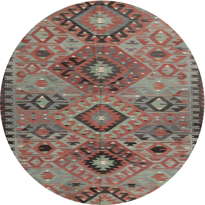 Square Machine Washable Traditional Chestnut Brown Rug, wshtr4188