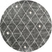 Round Traditional Gray Persian Rug, tr4189