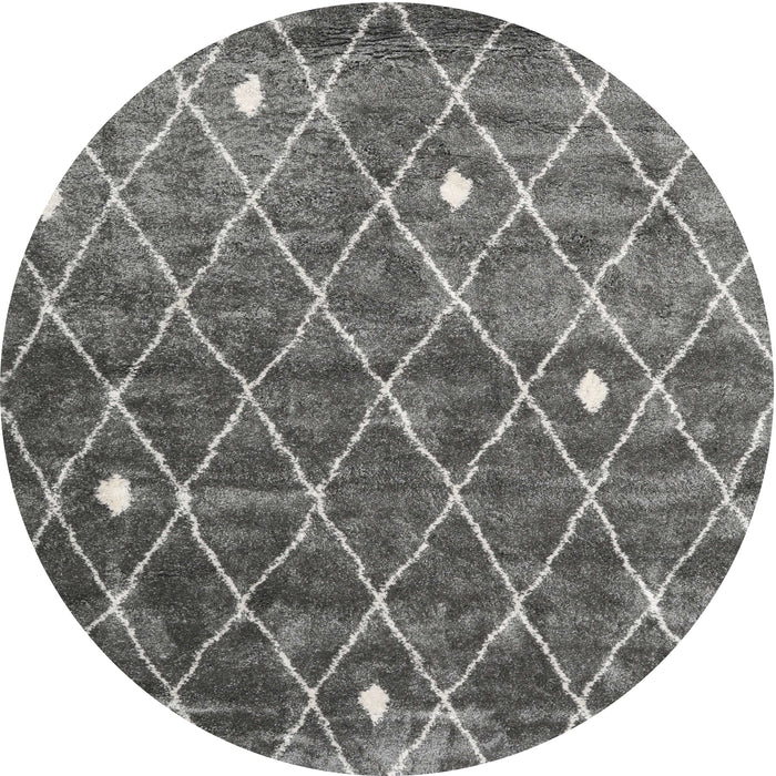 Square Machine Washable Traditional Gray Rug, wshtr4189
