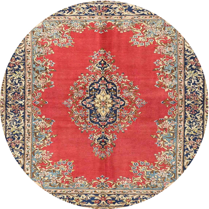 Round Traditional Red Persian Rug, tr4223