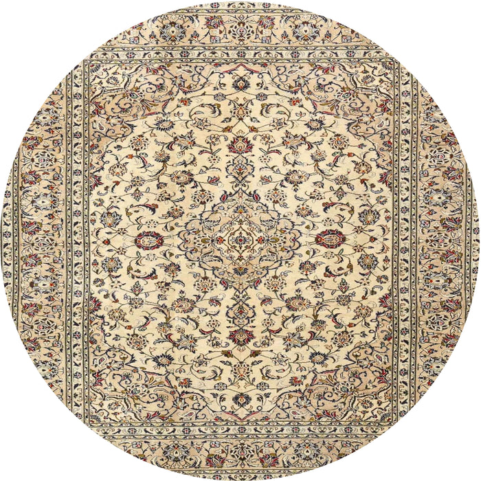 Round Traditional Brown Persian Rug, tr4227
