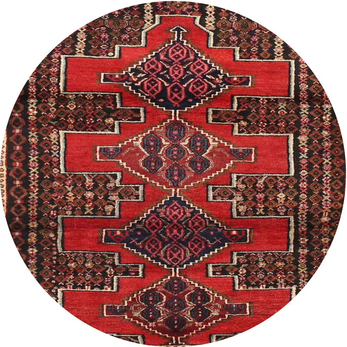 Square Machine Washable Traditional Sienna Brown Rug, wshtr4229