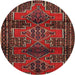 Square Machine Washable Traditional Sienna Brown Rug, wshtr4229