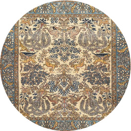 Square Machine Washable Traditional Brown Rug, wshtr4232