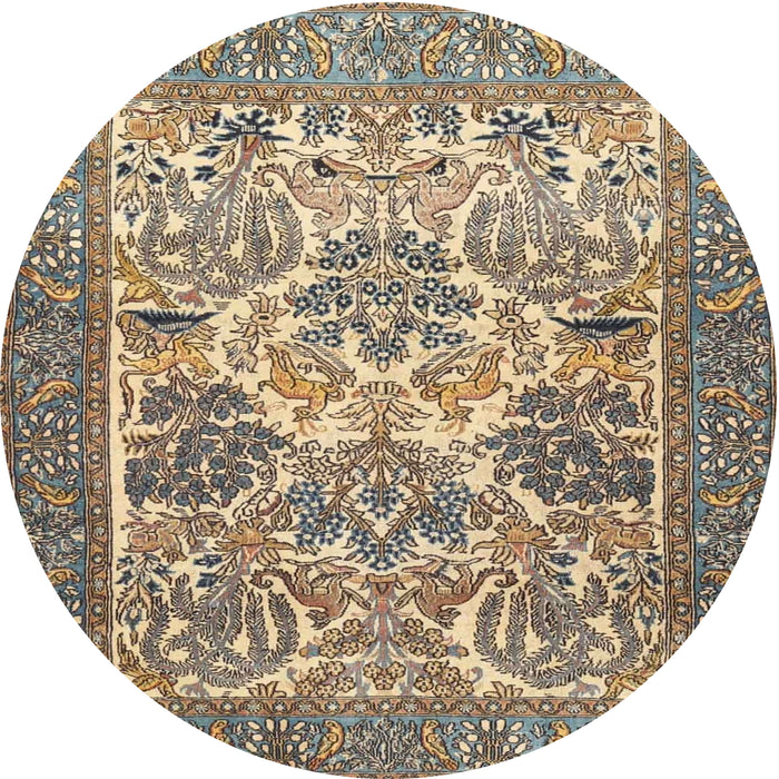 Square Machine Washable Traditional Brown Rug, wshtr4232