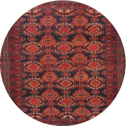 Square Machine Washable Traditional Chestnut Brown Rug, wshtr4240