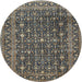 Square Machine Washable Traditional Sand Brown Rug, wshtr4247