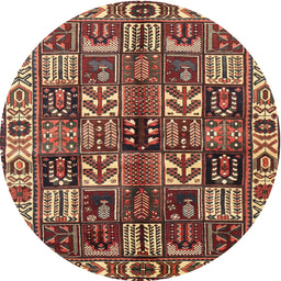 Square Machine Washable Traditional Saffron Red Rug, wshtr426