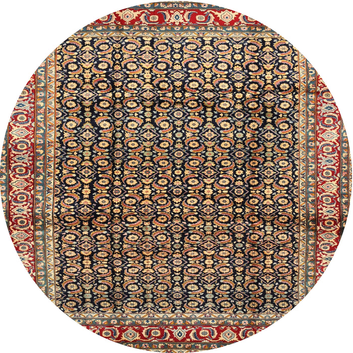 Square Machine Washable Traditional Vermilion Red Rug, wshtr428