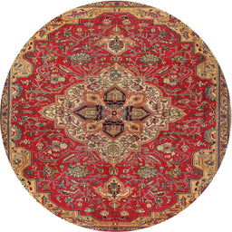 Square Machine Washable Traditional Peru Brown Rug, wshtr4293