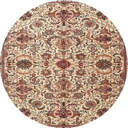 Square Machine Washable Traditional Sienna Brown Rug, wshtr4295