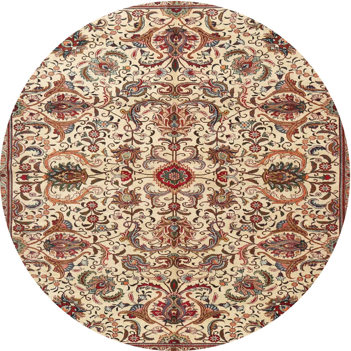 Square Machine Washable Traditional Sienna Brown Rug, wshtr4295