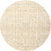 Round Traditional Brown Persian Rug, tr4303