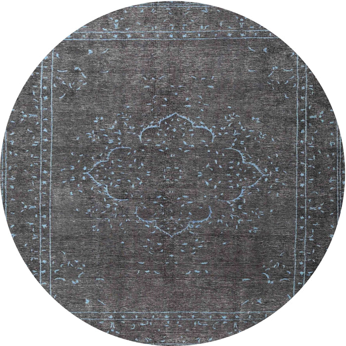 Square Machine Washable Traditional Black Rug, wshtr4304