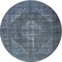 Square Machine Washable Traditional Light Slate Gray Rug, wshtr4306
