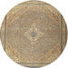 Round Traditional Brown Persian Rug, tr4314