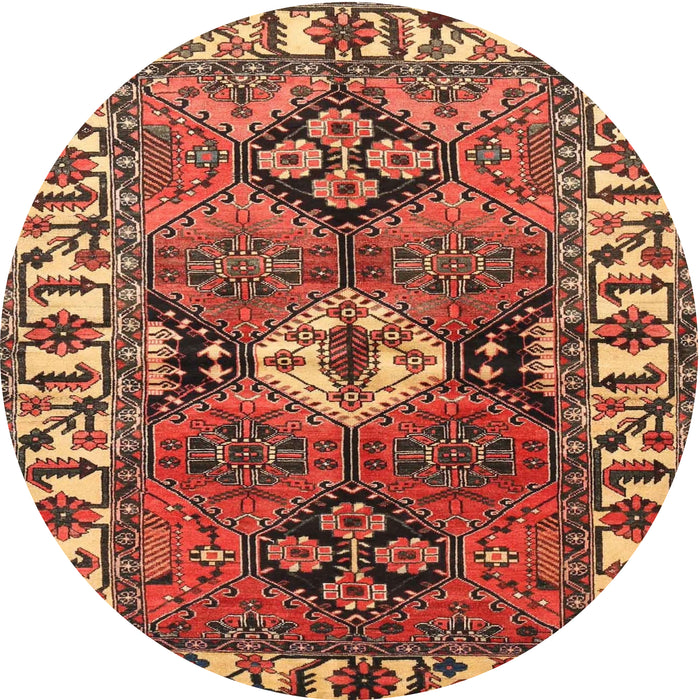 Round Traditional Red Persian Rug, tr4327