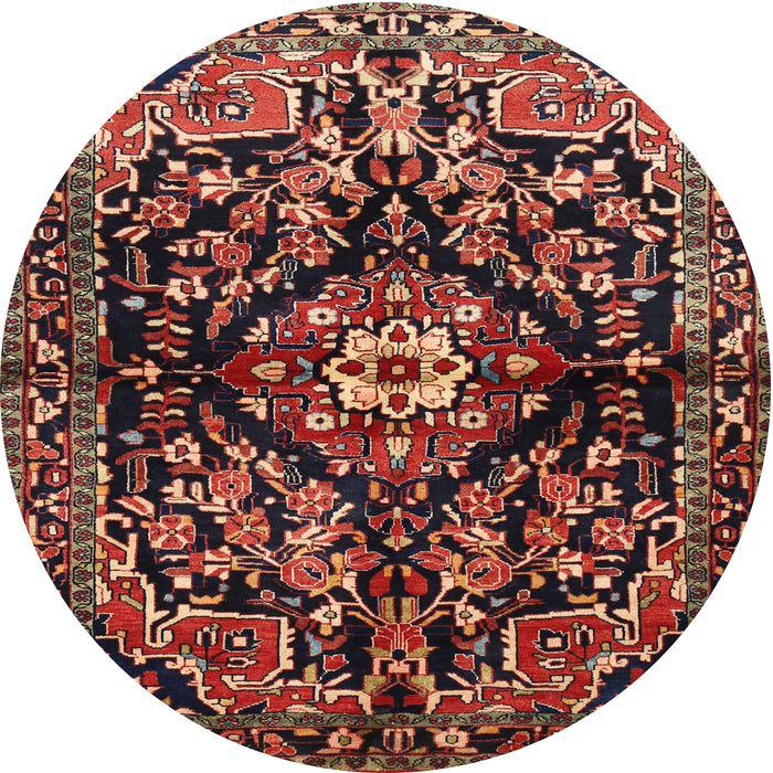 Square Machine Washable Traditional Orange Salmon Pink Rug, wshtr432