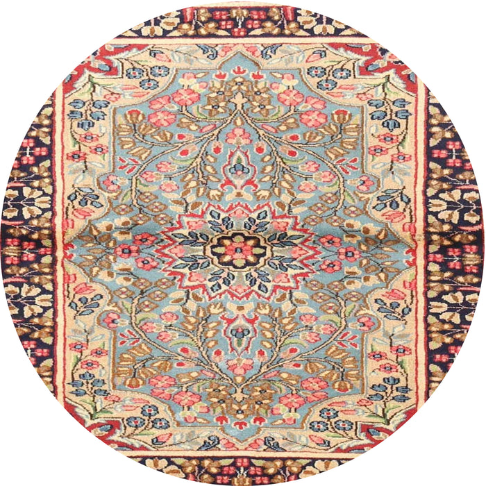 Round Traditional Cherry Red Persian Rug, tr4337