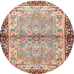 Square Machine Washable Traditional Cherry Red Rug, wshtr4337