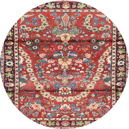 Square Machine Washable Traditional Camel Brown Rug, wshtr4338