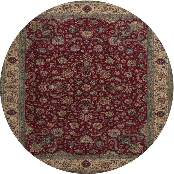 Square Machine Washable Traditional Brown Rug, wshtr434