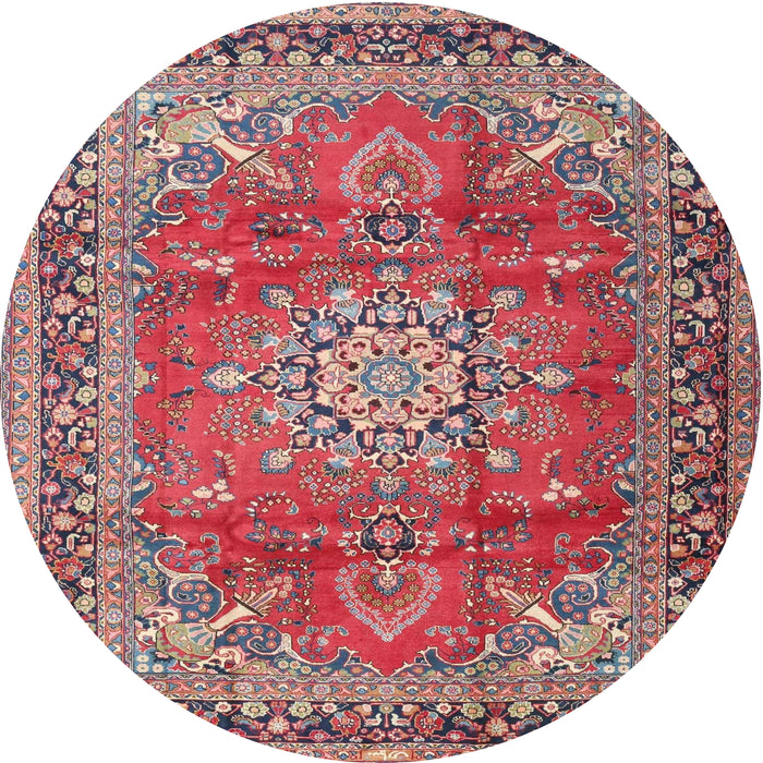 Square Machine Washable Traditional Fire Brick Red Rug, wshtr4359