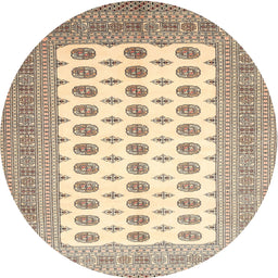 Square Machine Washable Traditional Gold Rug, wshtr435