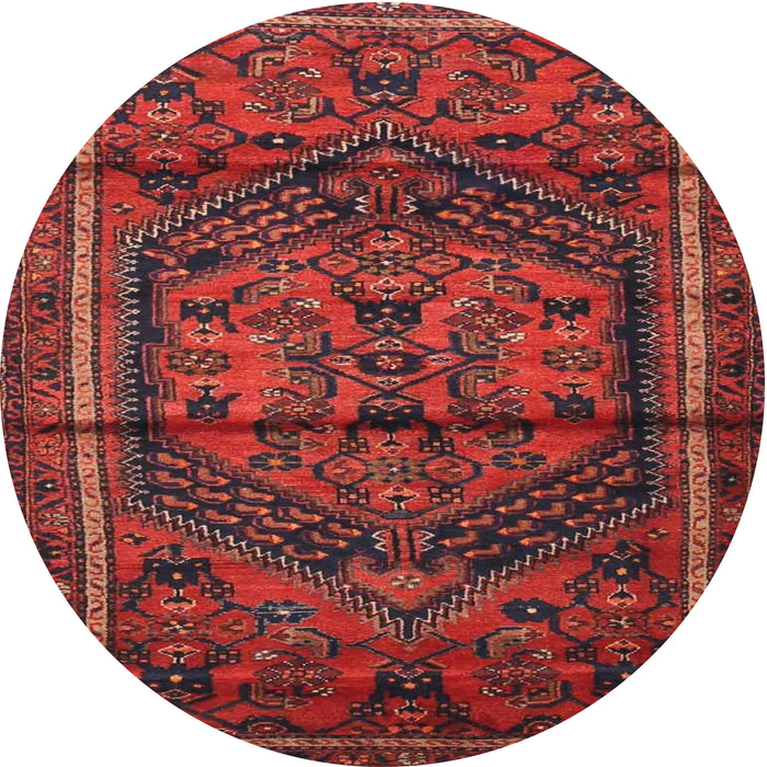 Round Traditional Red Persian Rug, tr4377