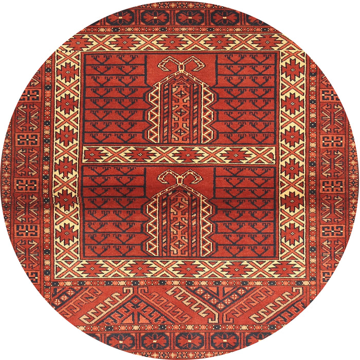 Round Traditional Red Southwestern Rug, tr437