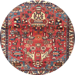 Square Machine Washable Traditional Camel Brown Rug, wshtr4383