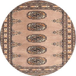 Square Machine Washable Traditional Chestnut Brown Rug, wshtr438