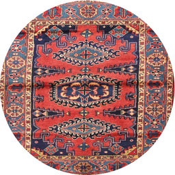 Square Machine Washable Traditional Fire Brick Red Rug, wshtr4399