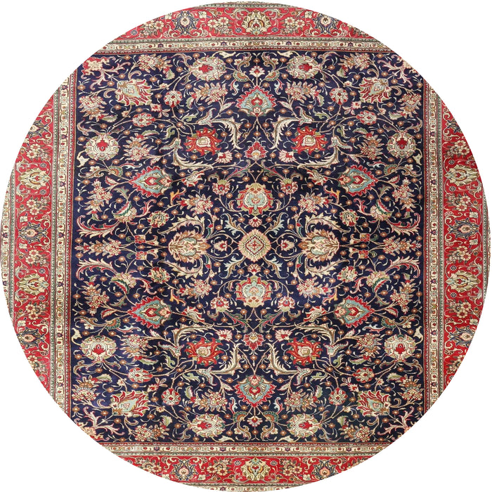 Square Machine Washable Traditional Vermilion Red Rug, wshtr4407