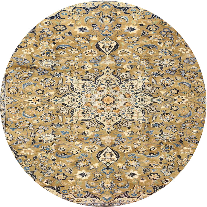 Round Traditional Brown Persian Rug, tr4411