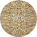 Round Traditional Brown Persian Rug, tr4411