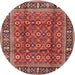 Square Machine Washable Traditional Light Copper Gold Rug, wshtr4417