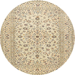 Square Machine Washable Traditional Khaki Gold Rug, wshtr4420