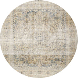 Square Machine Washable Traditional Light French Beige Brown Rug, wshtr4421