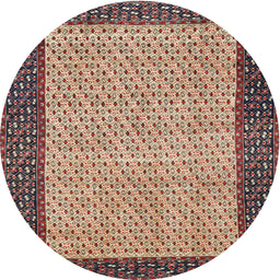 Square Machine Washable Traditional Vermilion Red Rug, wshtr4423