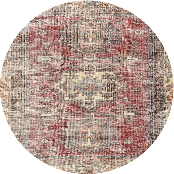 Square Machine Washable Traditional Dark Gold Brown Rug, wshtr4428