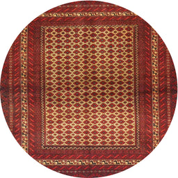 Square Machine Washable Traditional Red Rug, wshtr4429